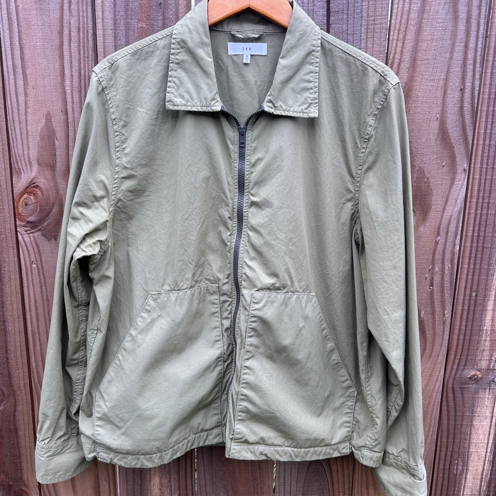Save Khaki United Men's Casual Olive Drab Military Style Jacket Size Medium